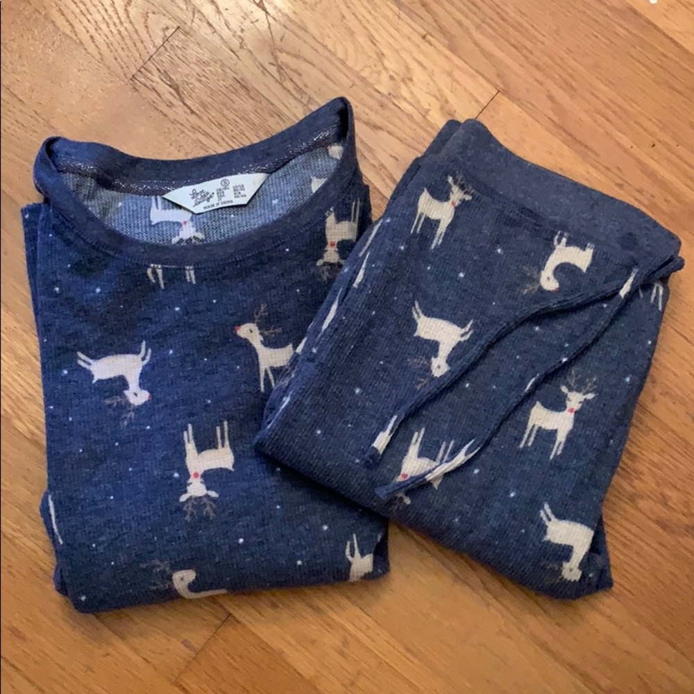 Reindeer print PJ set